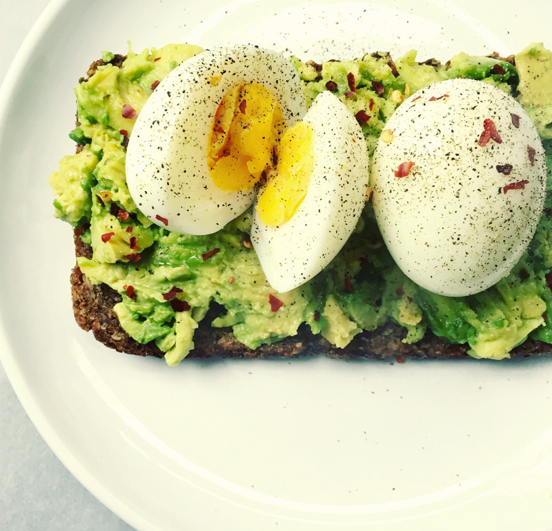 Smashed avocado and eggs recipe