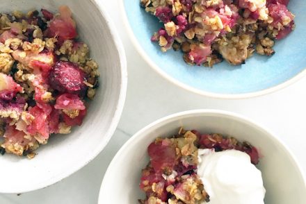 Apple, blackberry and pecan crumble recipe