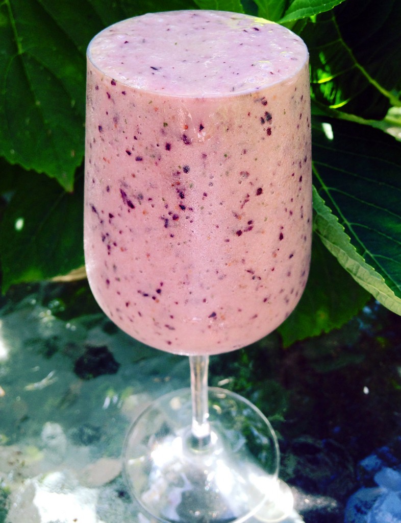 Healthy blueberry smoothie