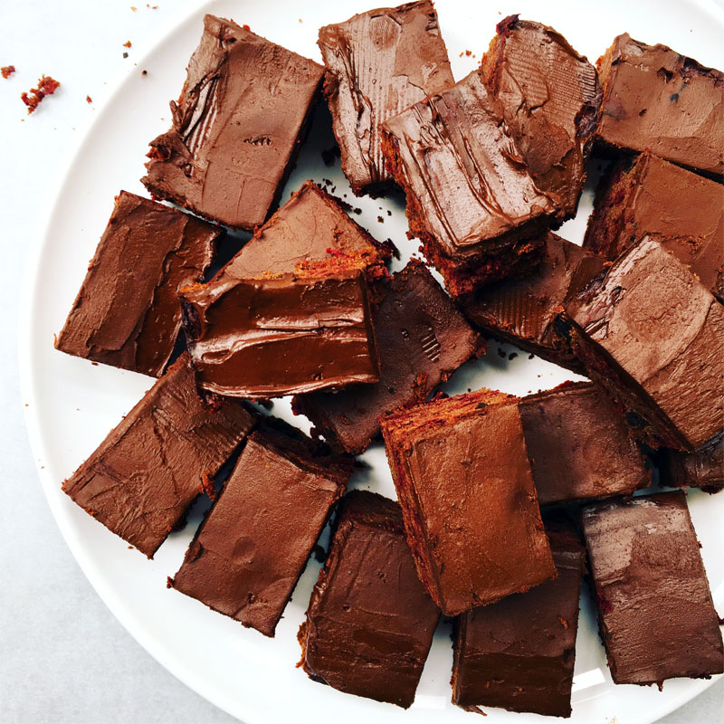 Chocolate and beetroot brownies