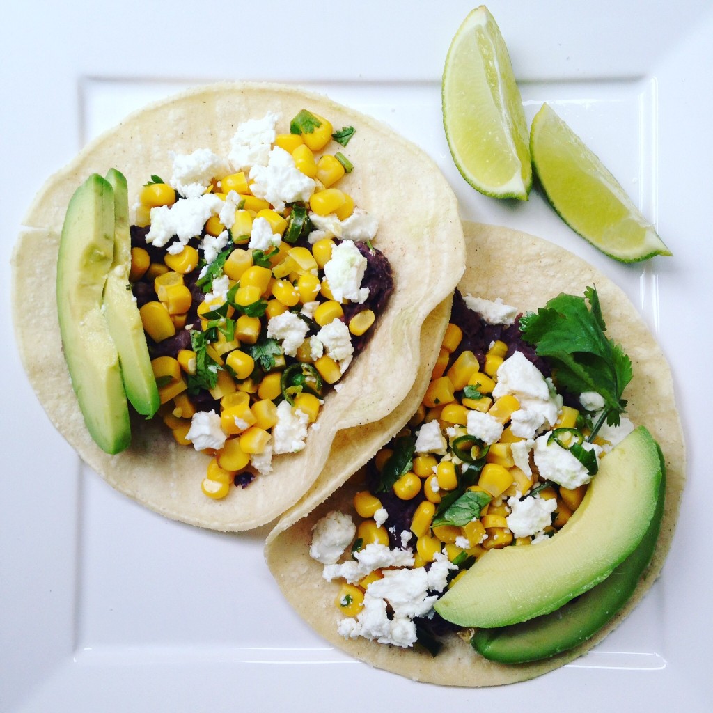 Healthy vegetarian taco recipe