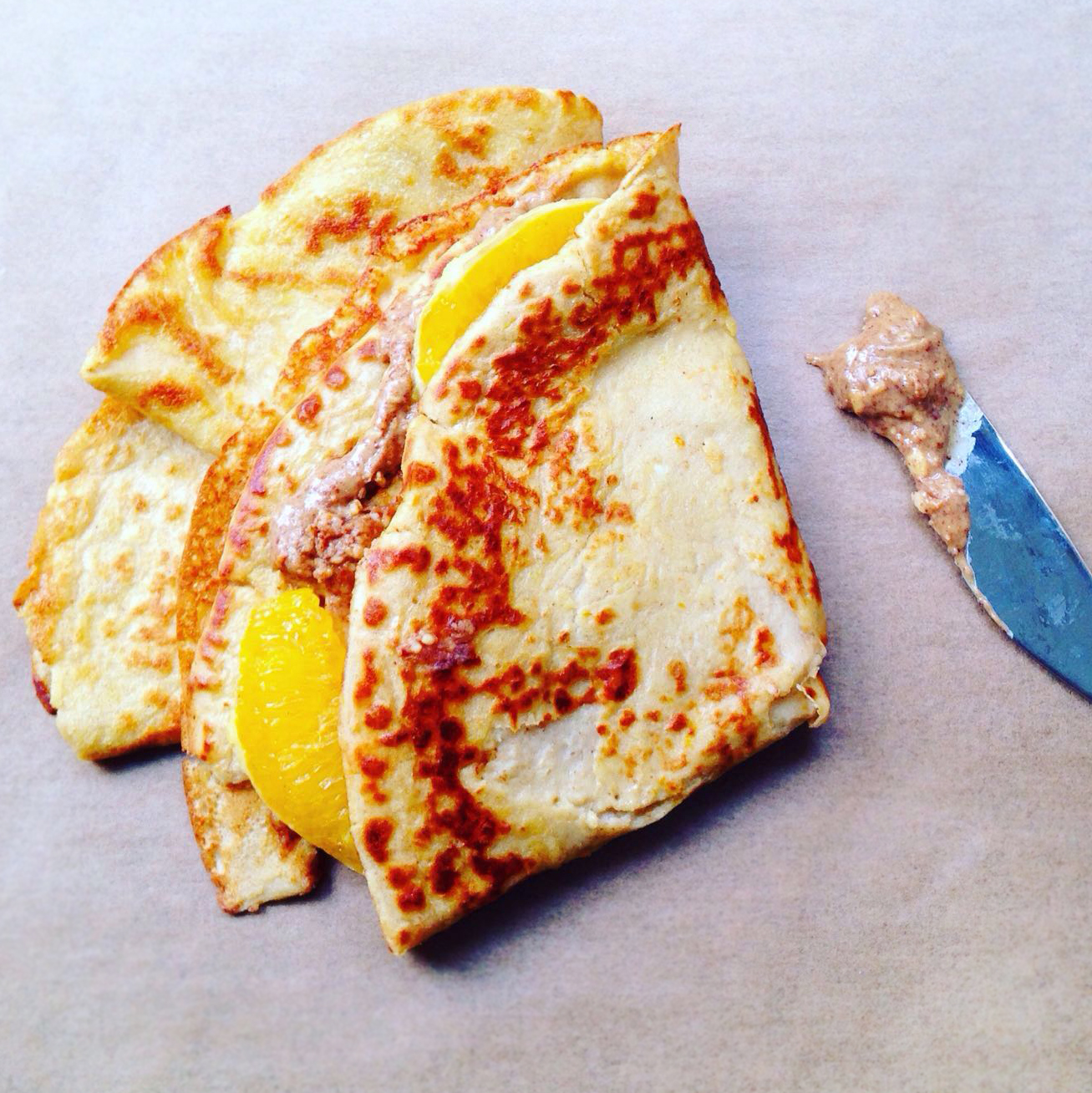 Peanut butter and orange crepes Healthy eating recipes eatwise