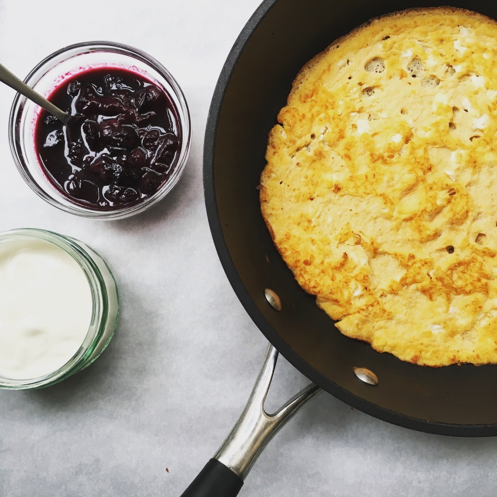 Sweet blueberry omelette