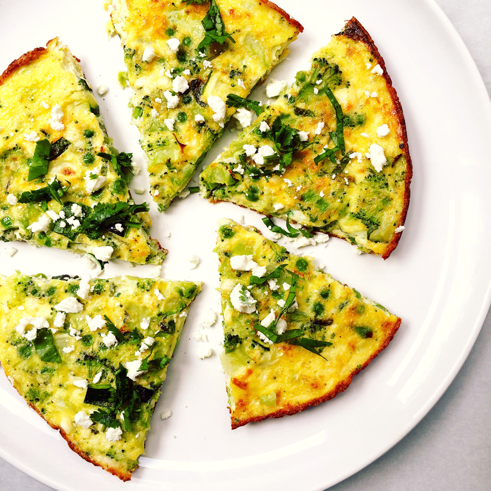 Healthy veggie and feta frittata recipe