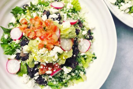 Veggie cauliflower, kale and bean burrito bowl recipe