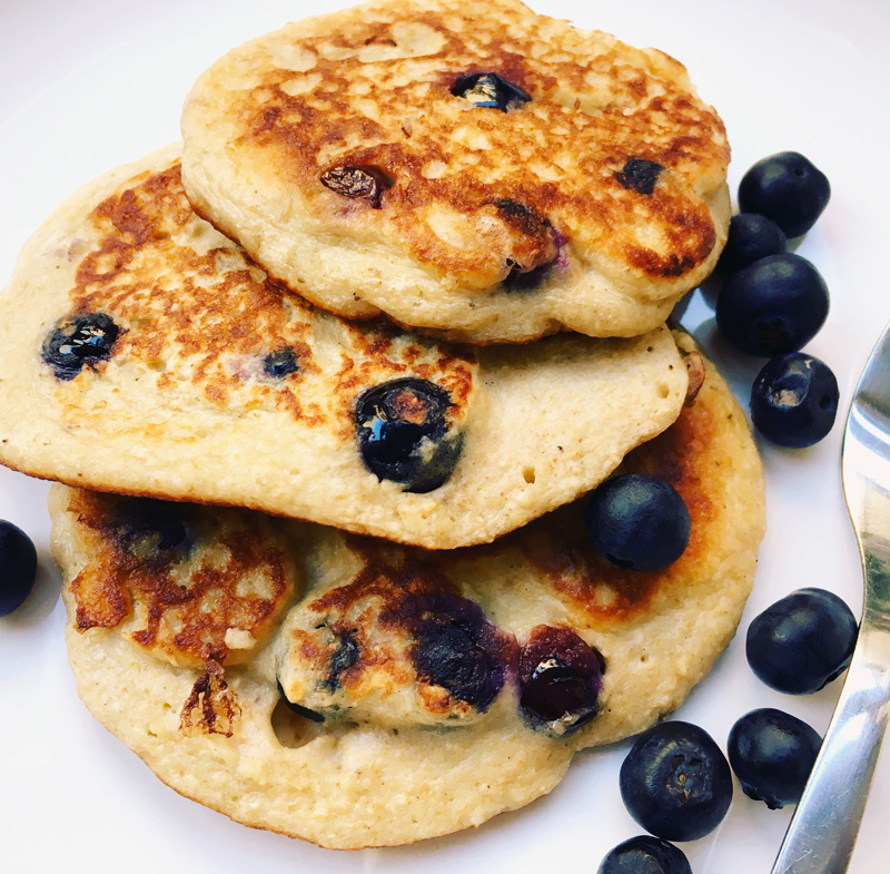 Blueberry and vanilla pancake recipe