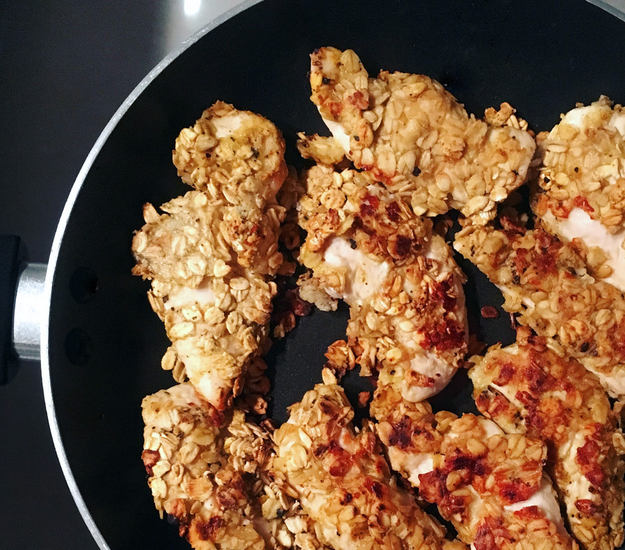 Healthy fried chicken strips recipe