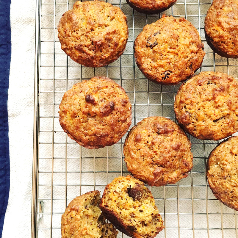 Banana, carrot and orange muffins recipe