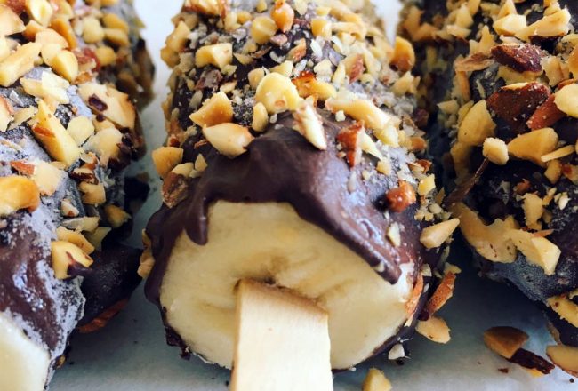 Frozen chocolate banana lolly recipe