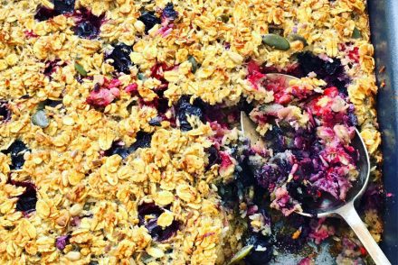 Baked berry coconut oatmeal recipe