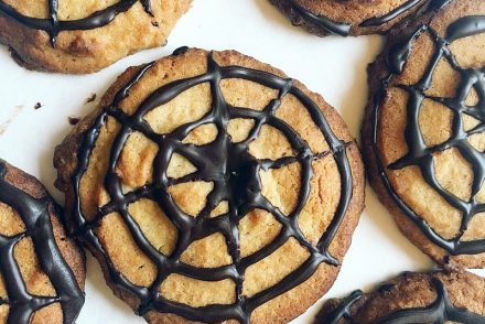 Halloween cobweb biscuit recipe