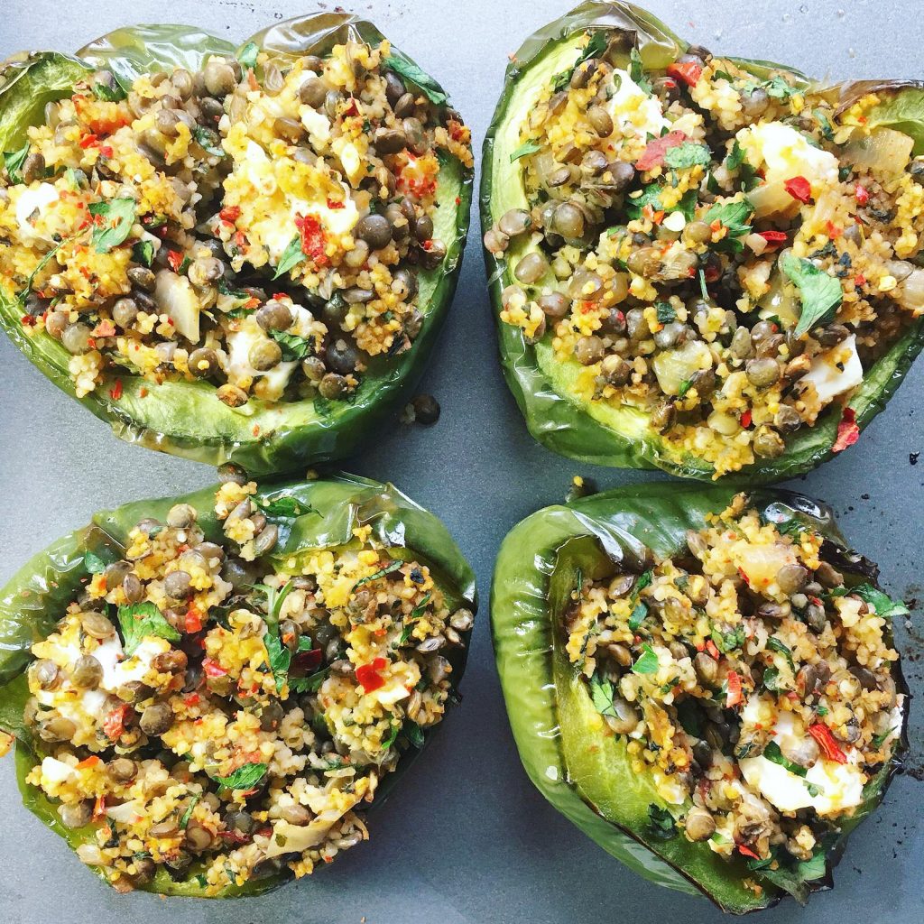 Lentil stuffed pepper recipe