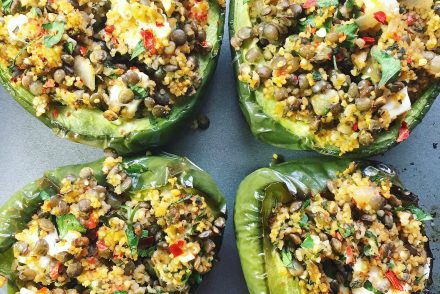 Lentil stuffed pepper recipe