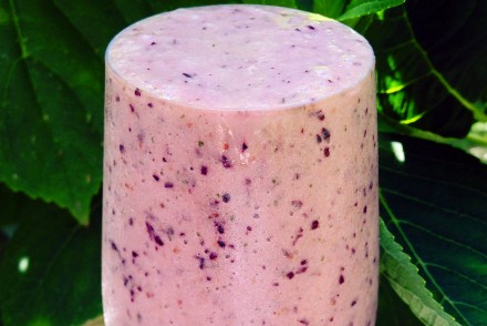 Blueberry, melon and lime smoothie