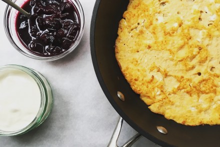 Sweet blueberry omelette