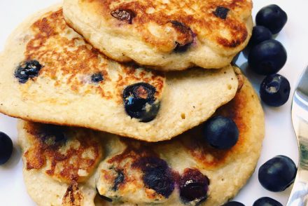 Blueberry and vanilla pancake recipe