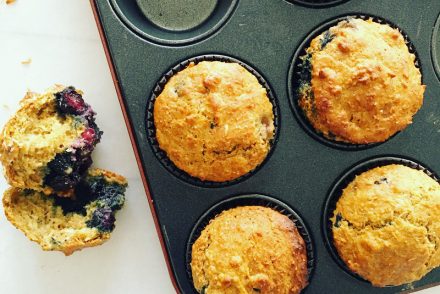 Blueberry and coconut muffins recipe